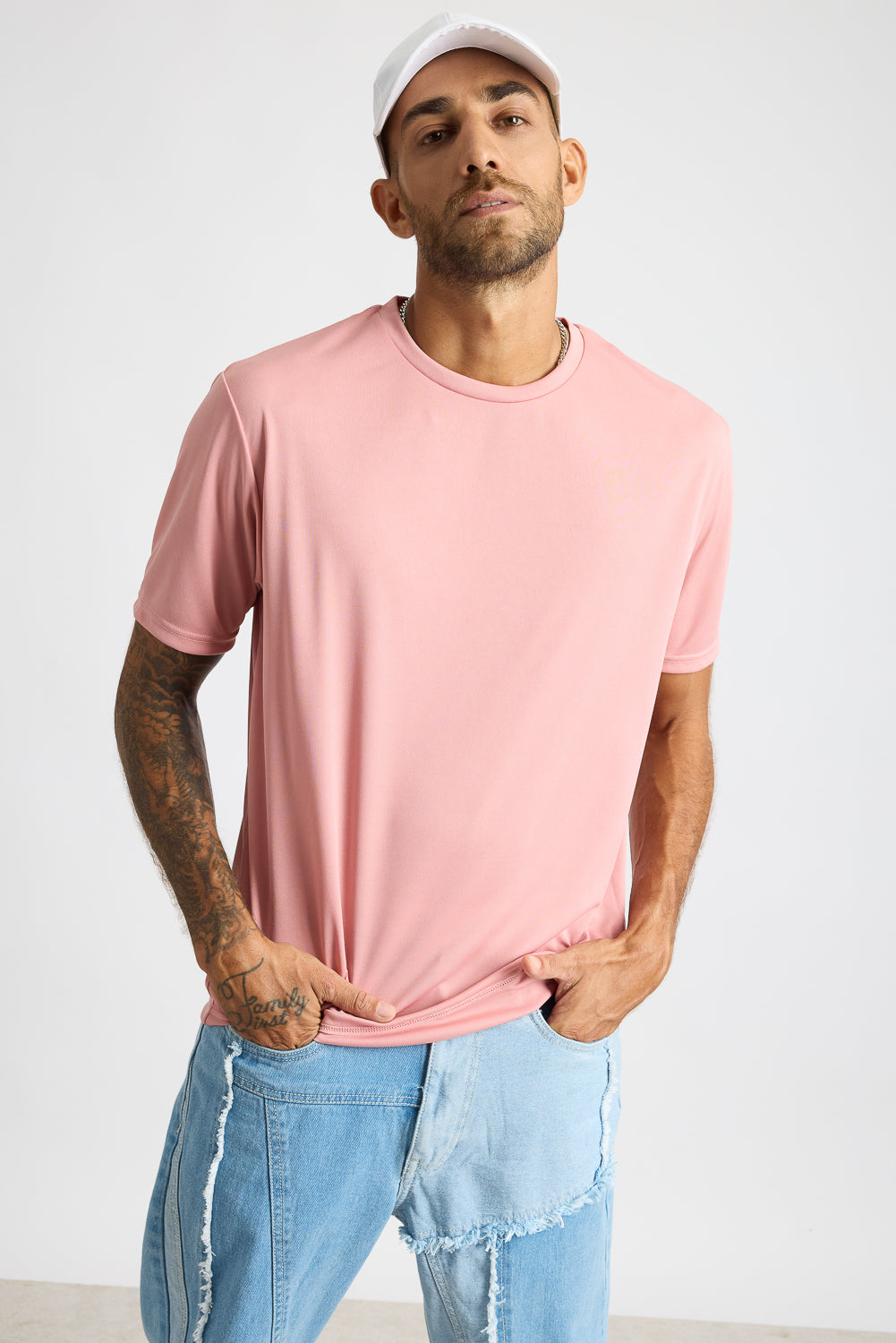 Printed Men's T-Shirt - Classic Pink