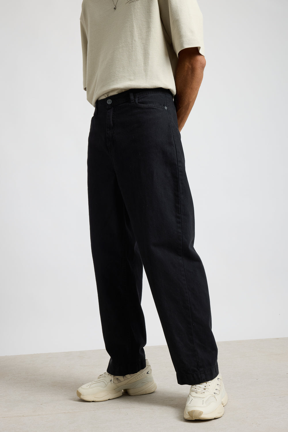 Casual Black Men's Straight Jeans