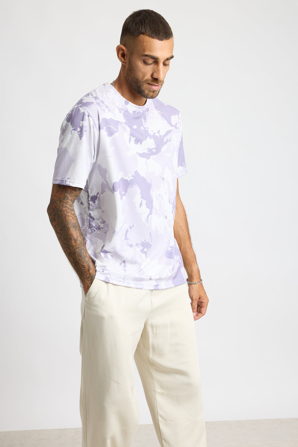 Printed Men's T-Shirt - Light Camo