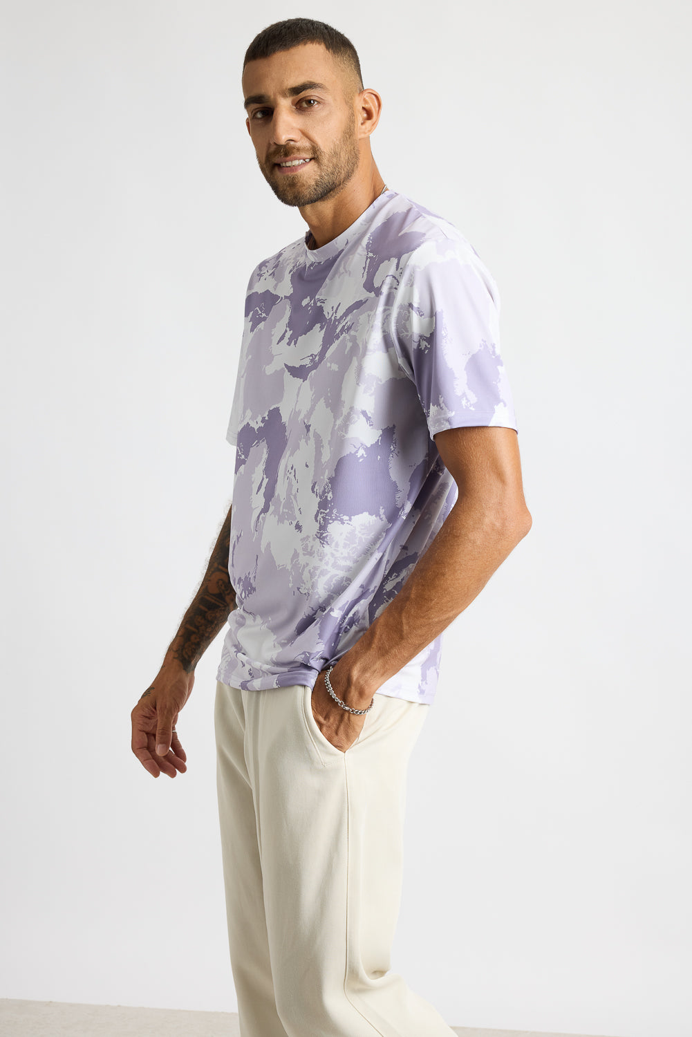 Printed Men's T-Shirt - Light Camo