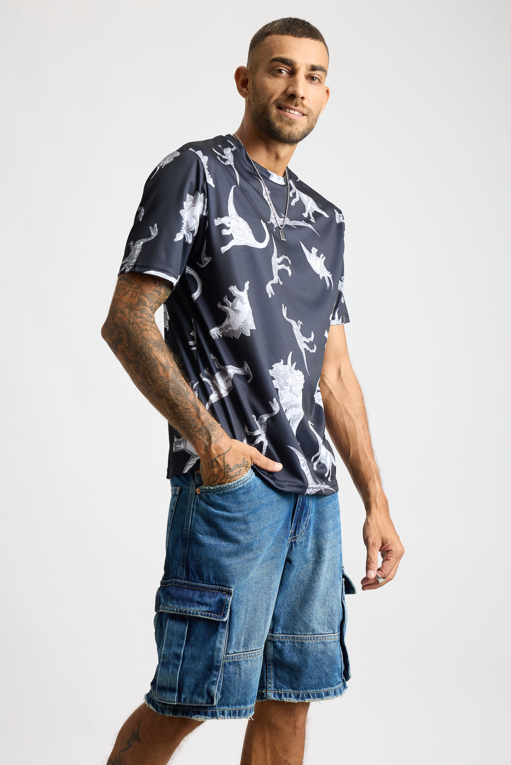 Printed Men's T-Shirt - Dinosaurs