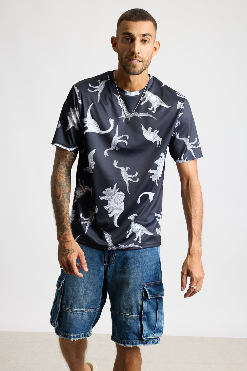 Printed Men's T-Shirt - Dinosaurs