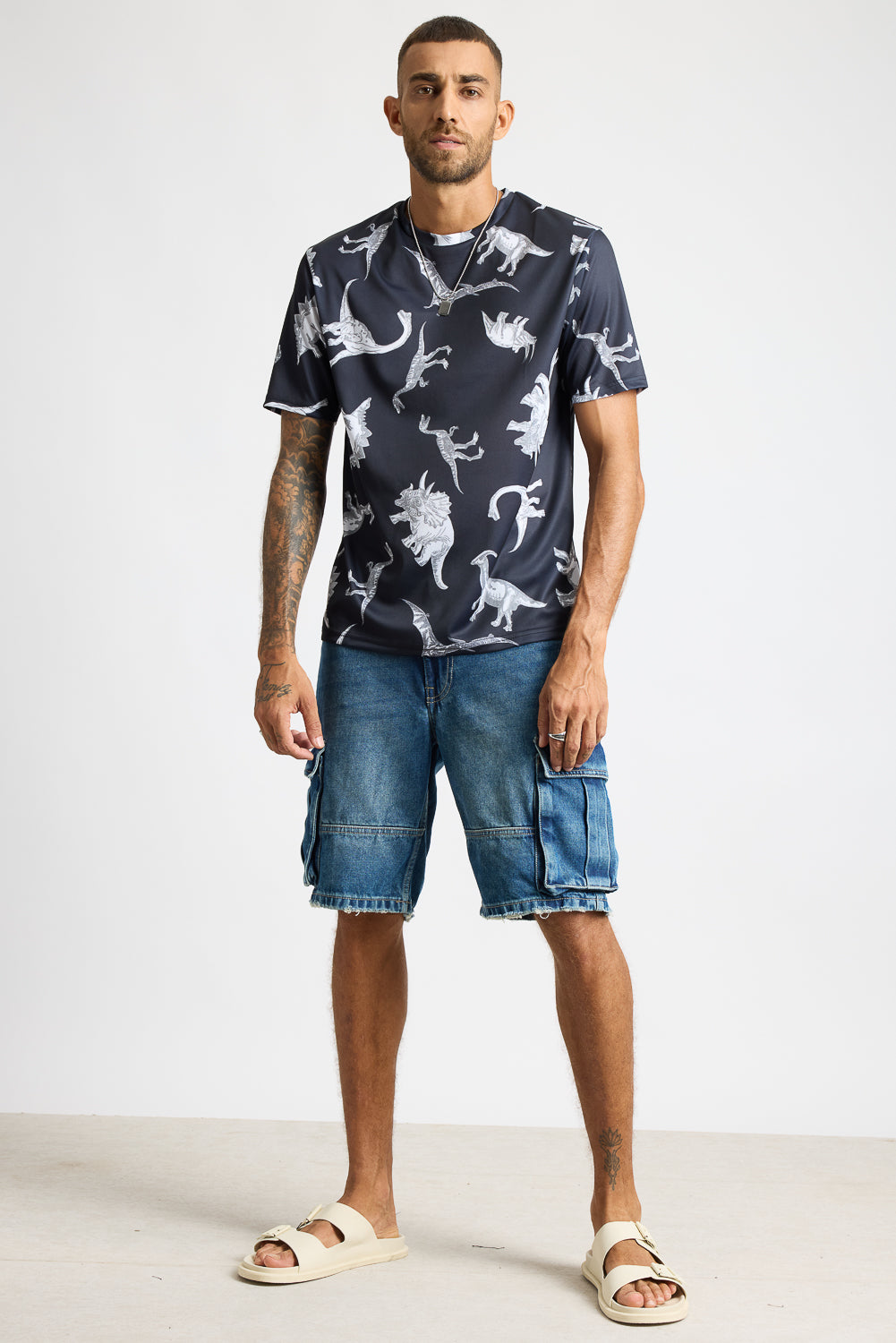 Printed Men's T-Shirt - Dinosaurs