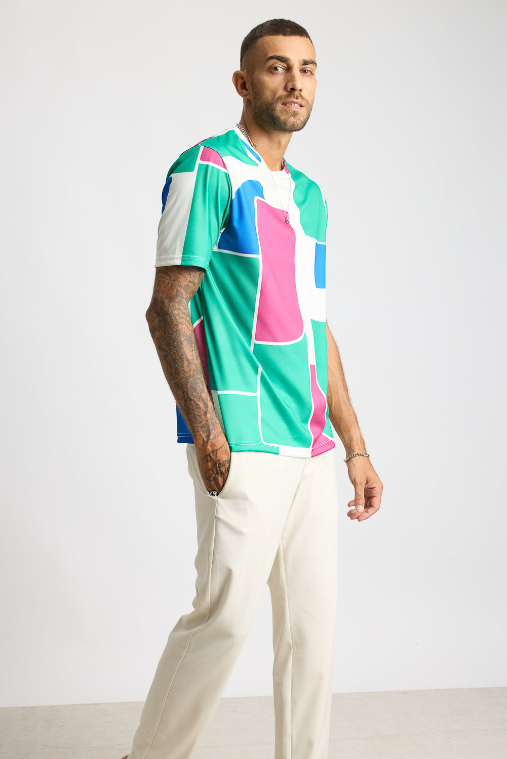 Printed Men's T-Shirt - Geometric Groove
