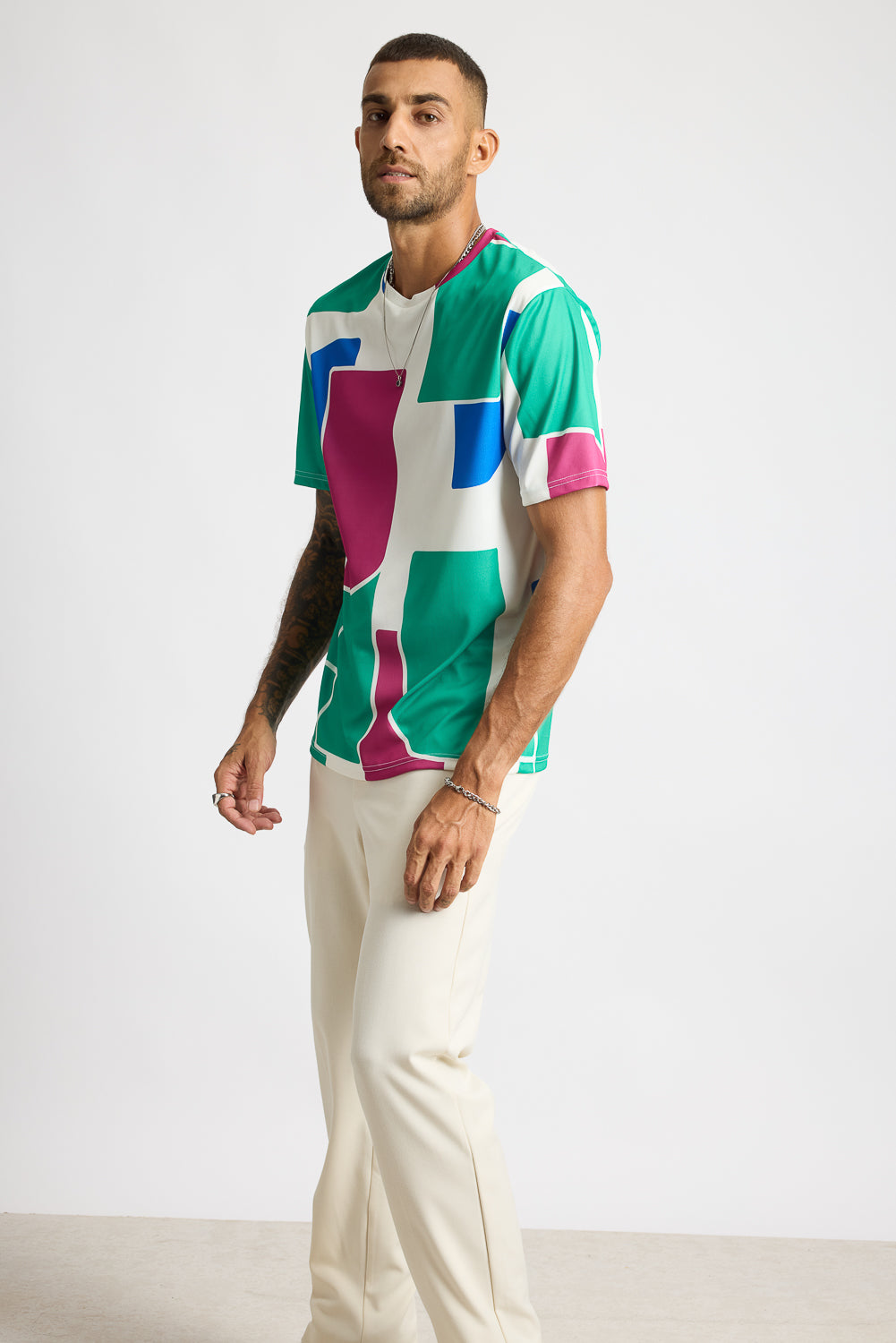 Printed Men's T-Shirt - Geometric Groove