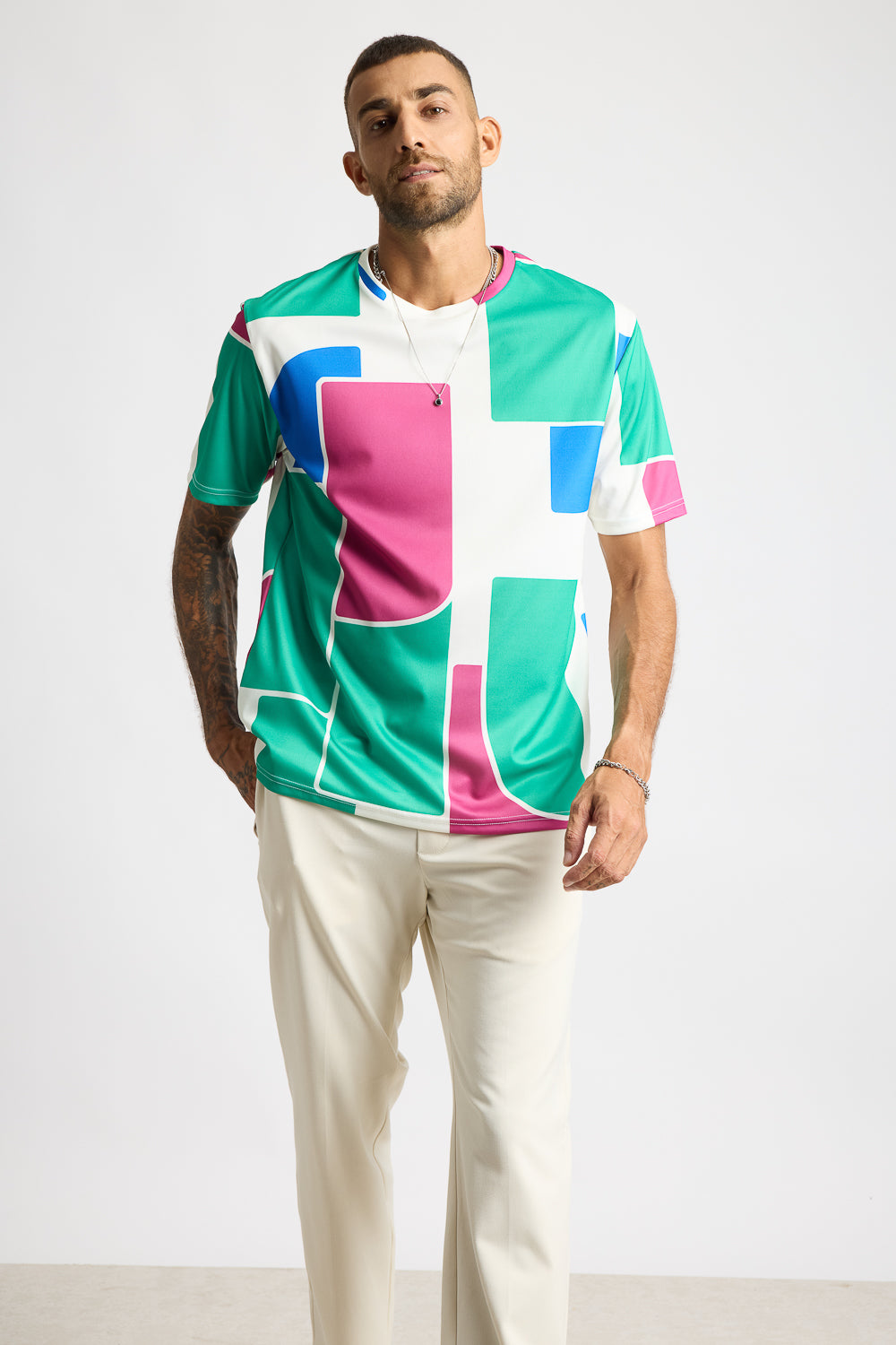 Printed Men's T-Shirt - Geometric Groove