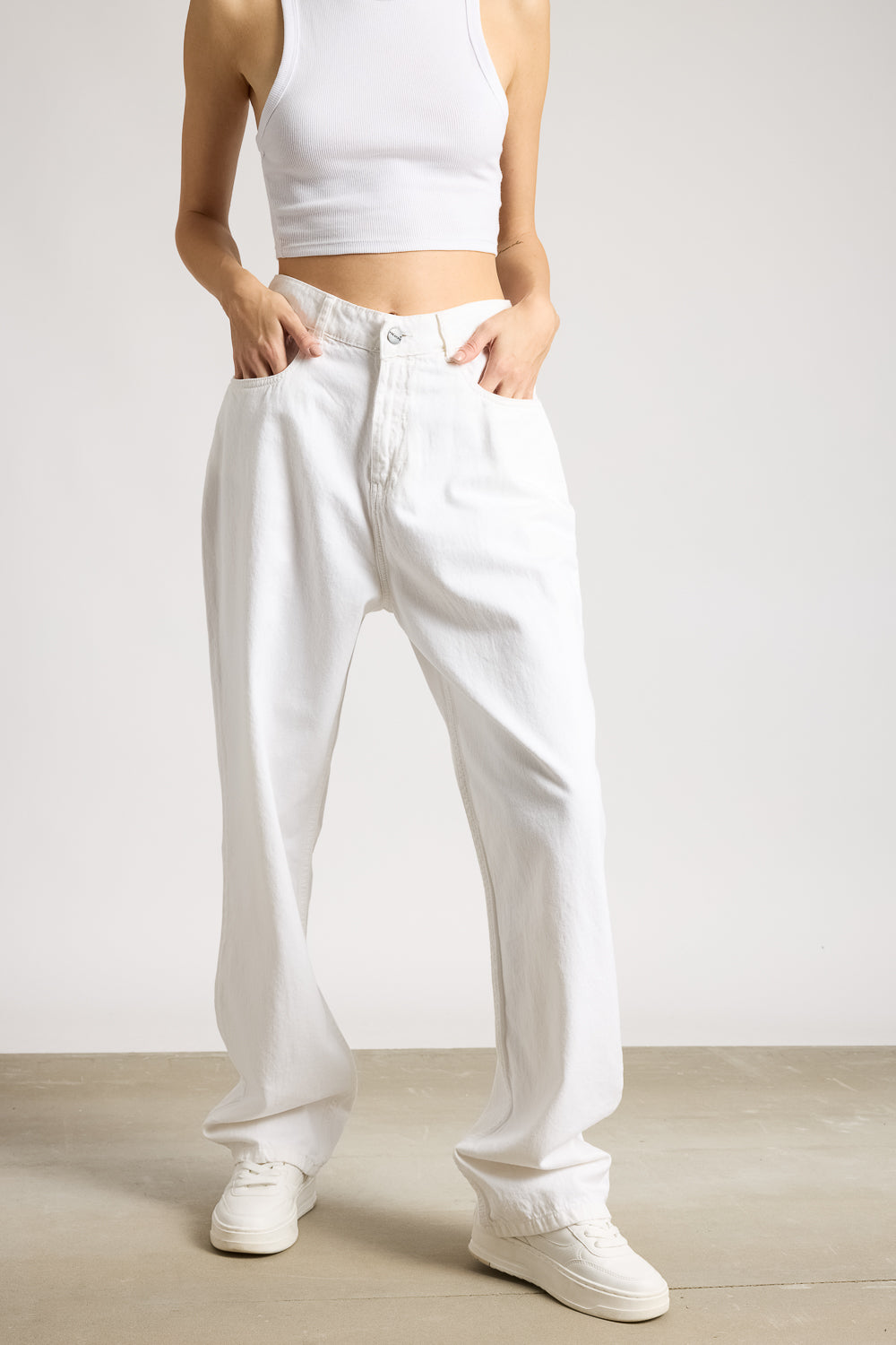 White Women's Straight Legged Jeans