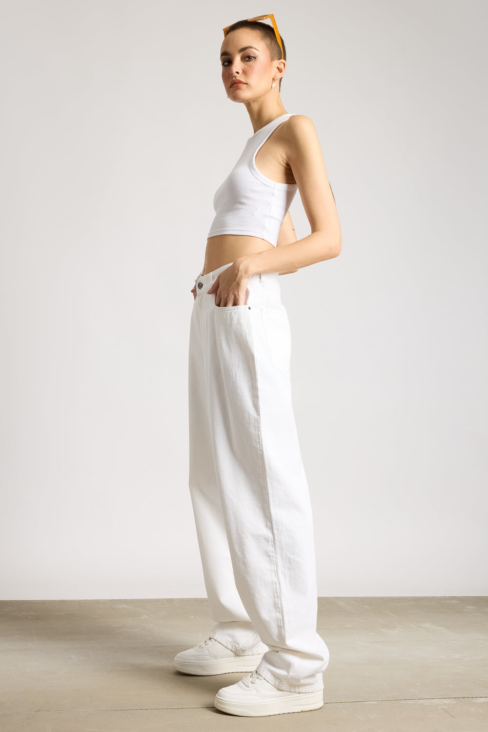 White Women's Straight Legged Jeans