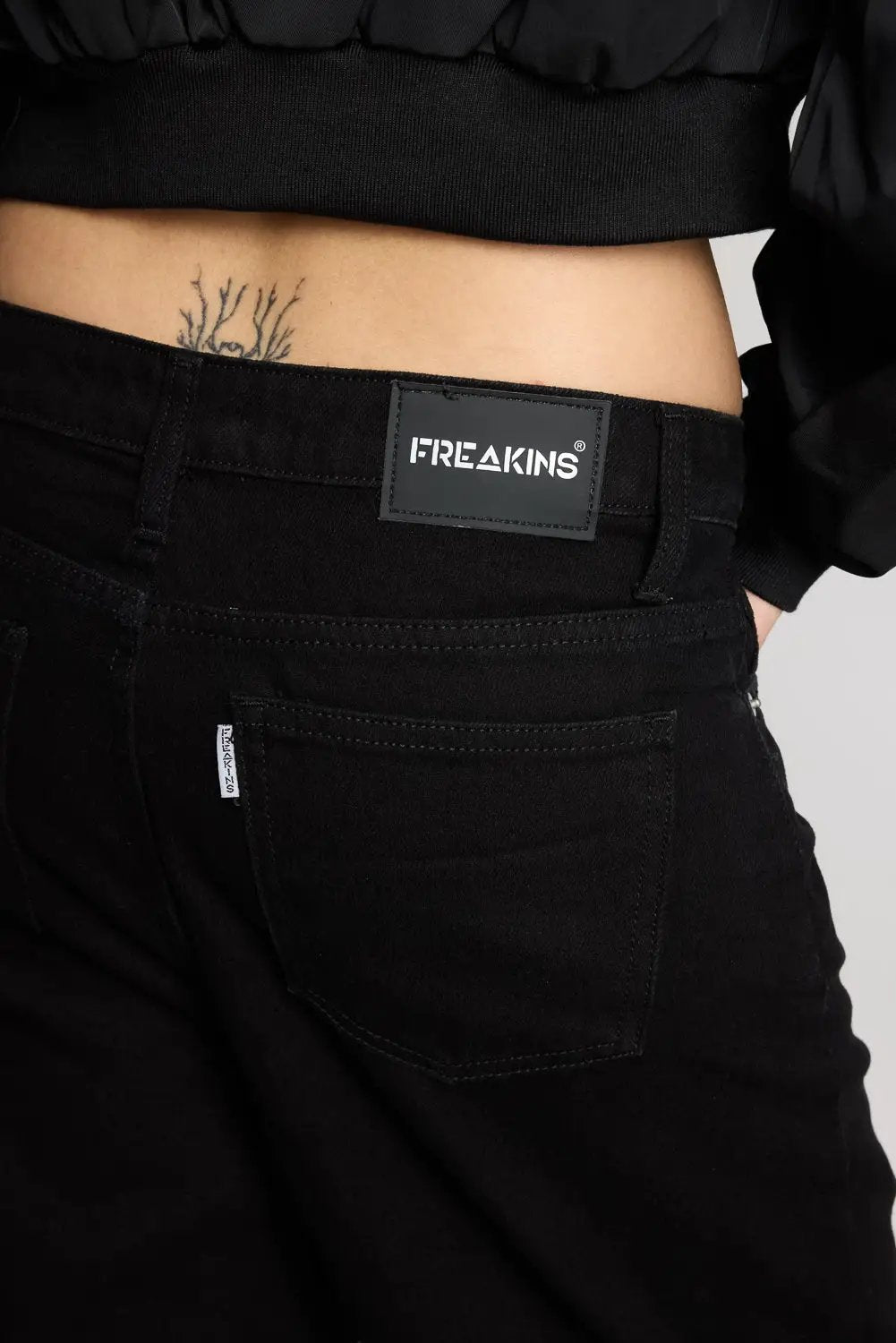 Coal Washed Women's Wide Jeans