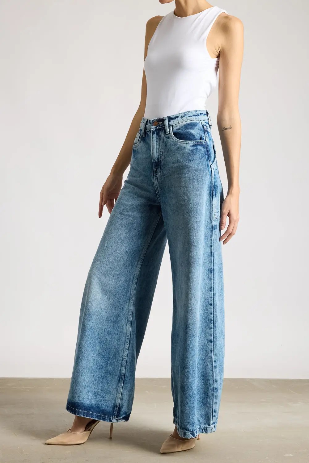 Vintage 90's Blue Women's Flare Jeans