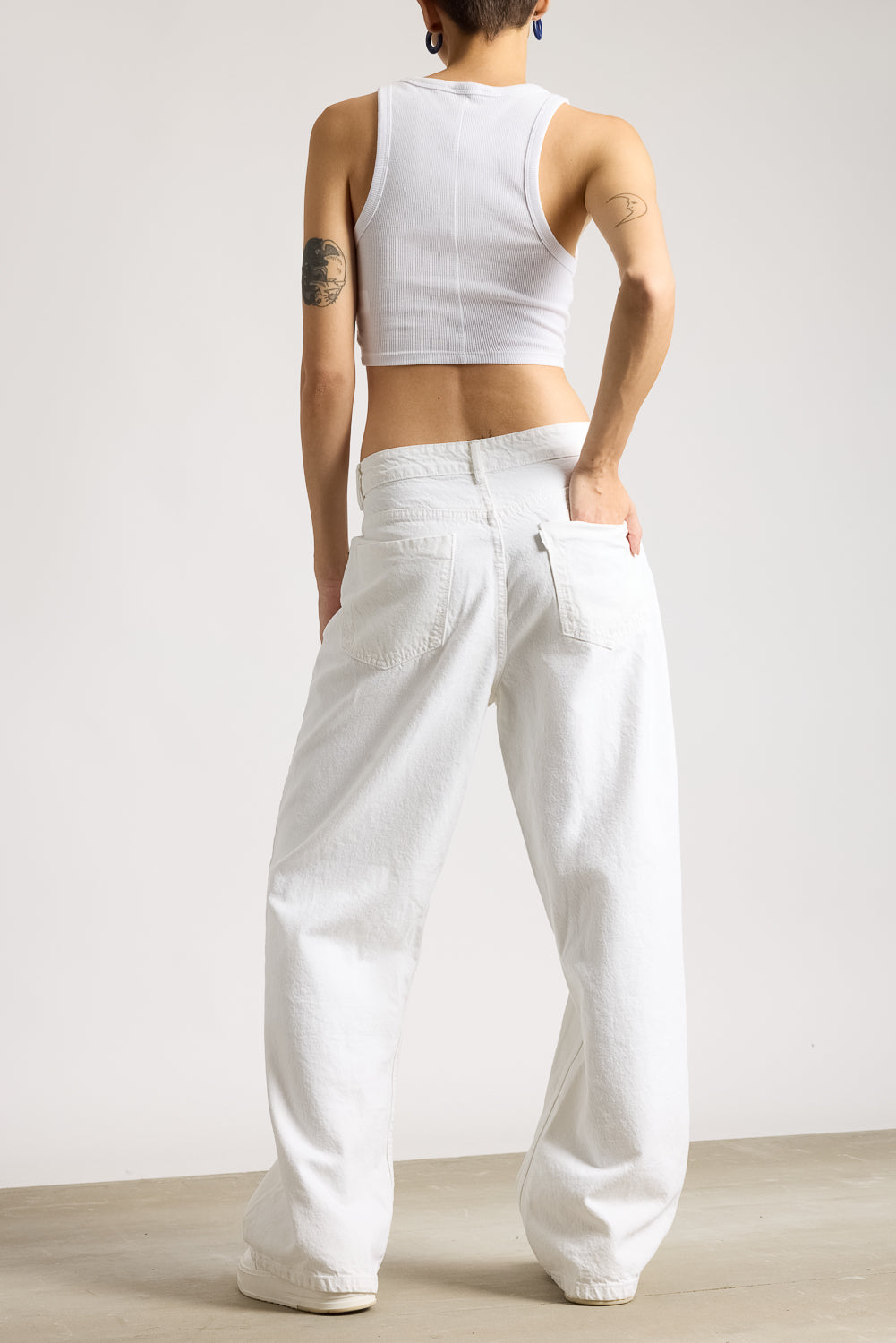 Iconic White Women's Wide Jeans
