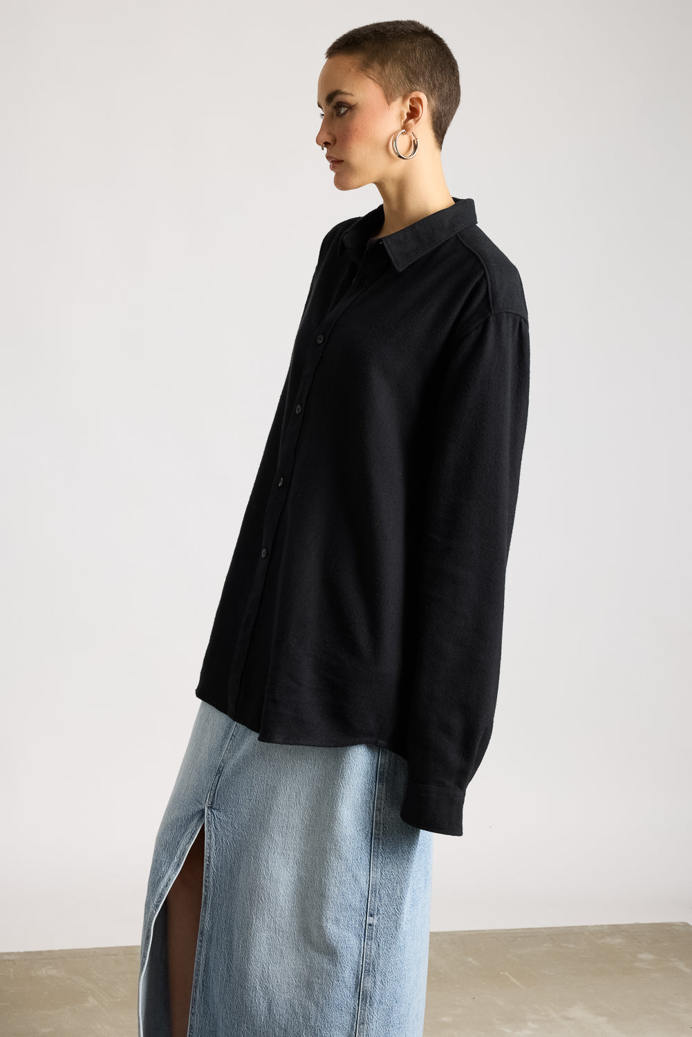 Full Sleeves Black Women's Shirt