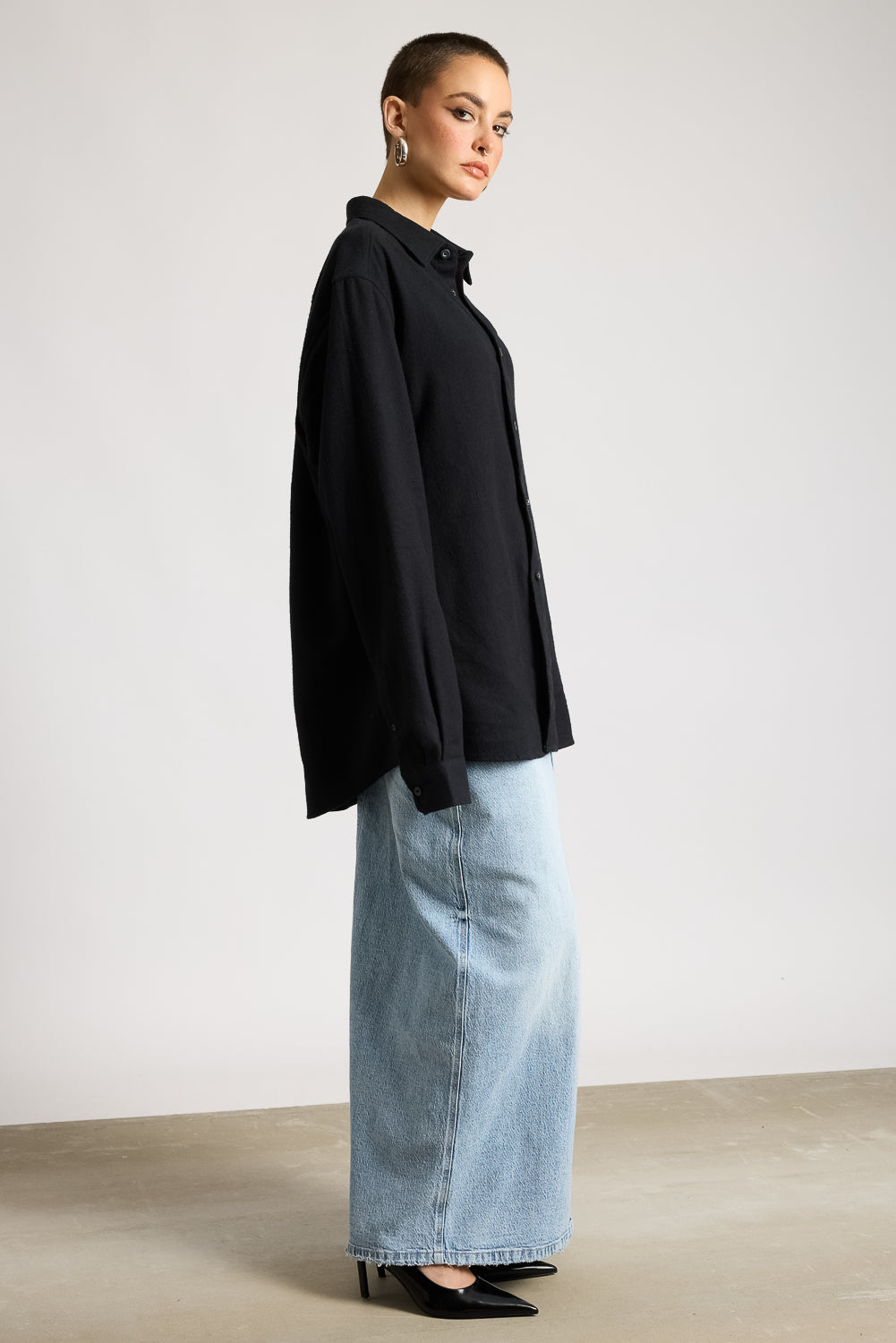Full Sleeves Black Women's Shirt