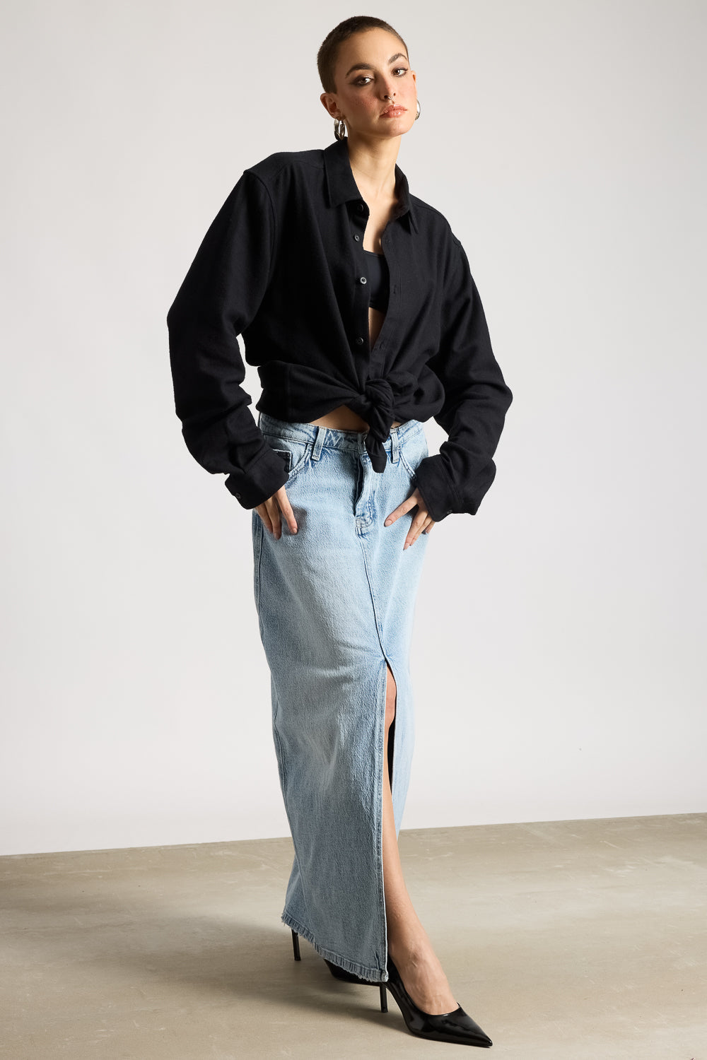Full Sleeves Black Women's Shirt