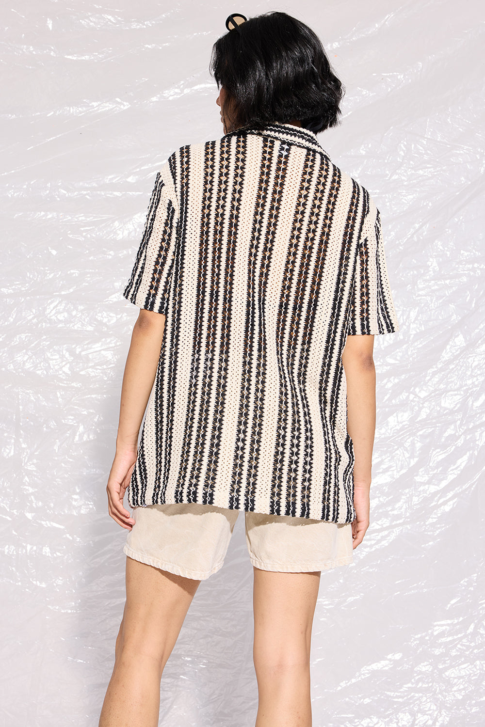 Textured Crochet Women's Shirt-Classic