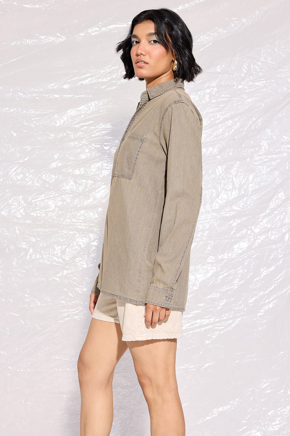 Dessert Grey Denim Ef. Women's Shirt
