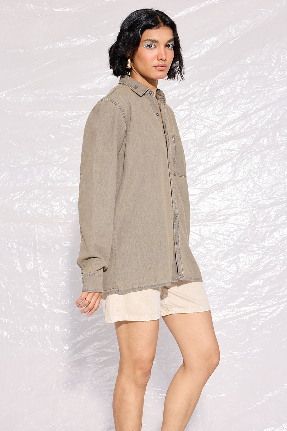 Dessert Grey Denim Ef. Women's Shirt