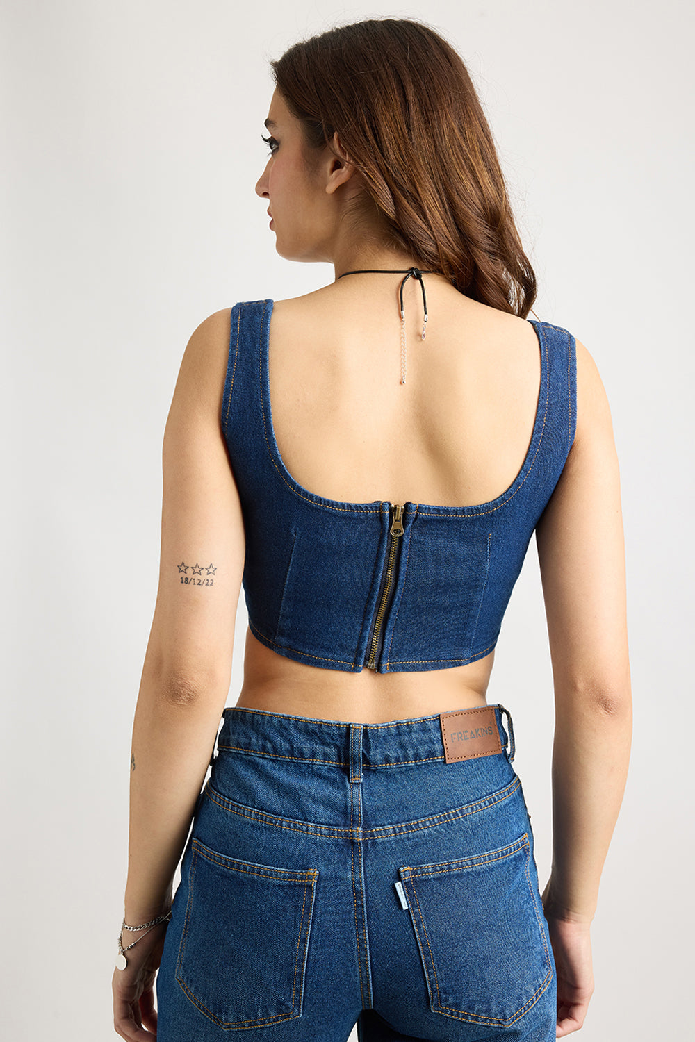 Blue Jean Women's Bustier Corset Top