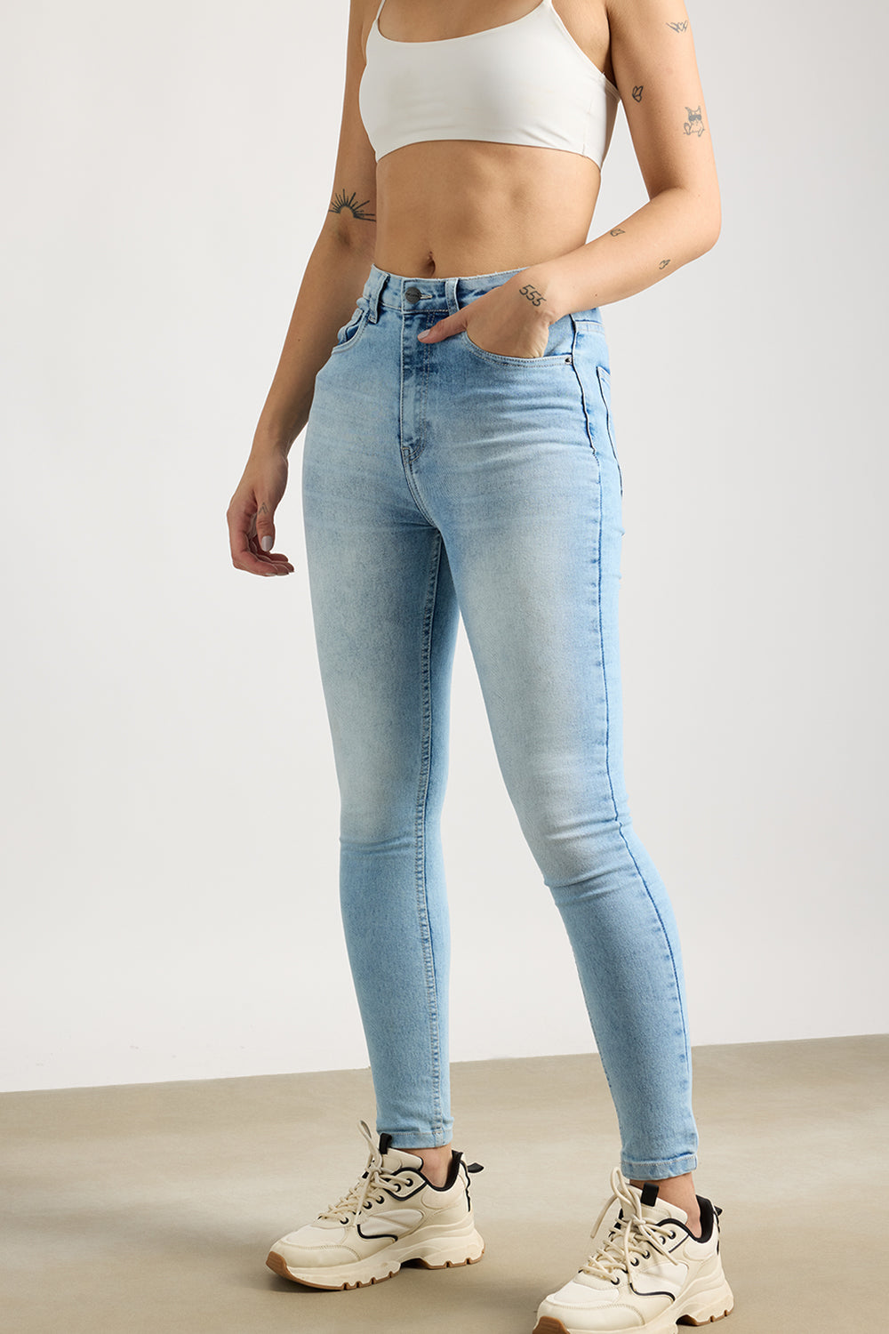 Ice Wash Skinny Women's Jeans