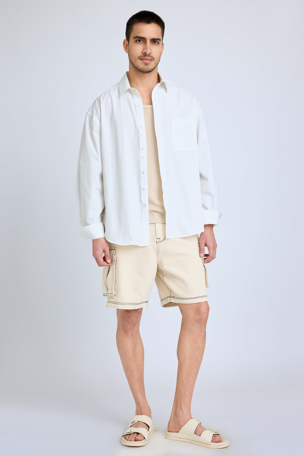 Men's Classic Solid White Shirt