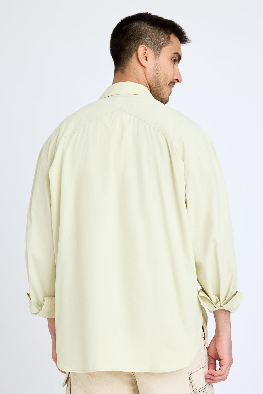 Lemon Stiff-Collar Men's Shirt