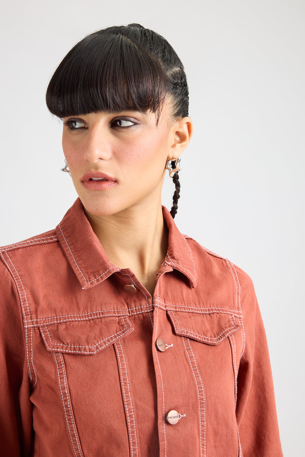 Rustic Red Denim Jacket