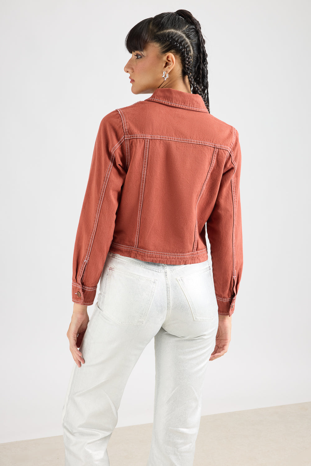 Rustic Red Denim Jacket