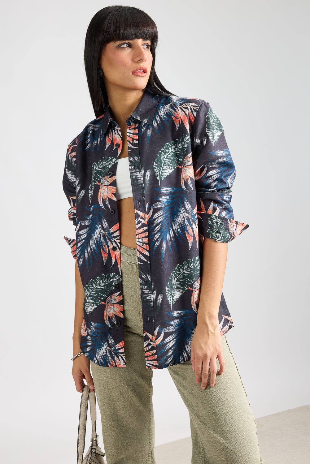Full Sleeves Jungle Jive Printed Women's Shirt