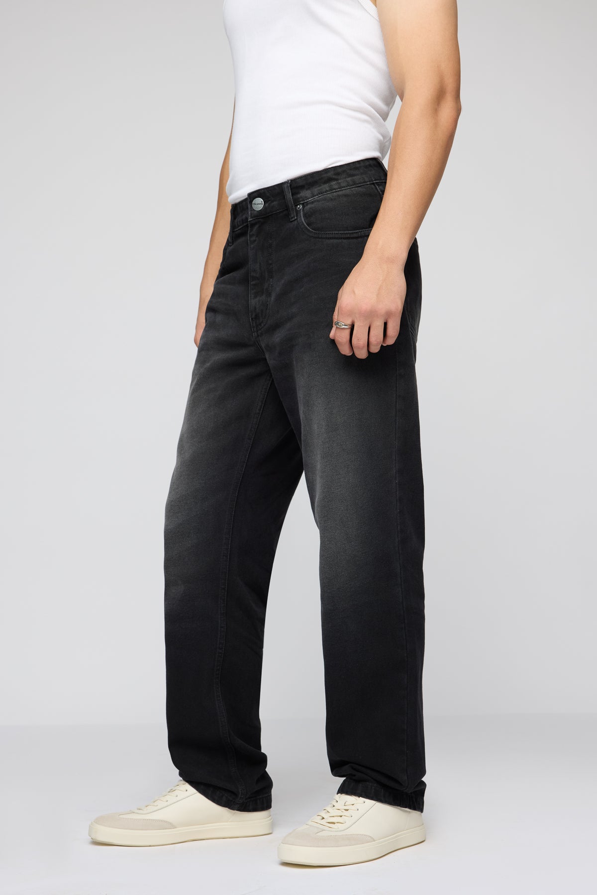 Gull Black Men's Straight Jeans