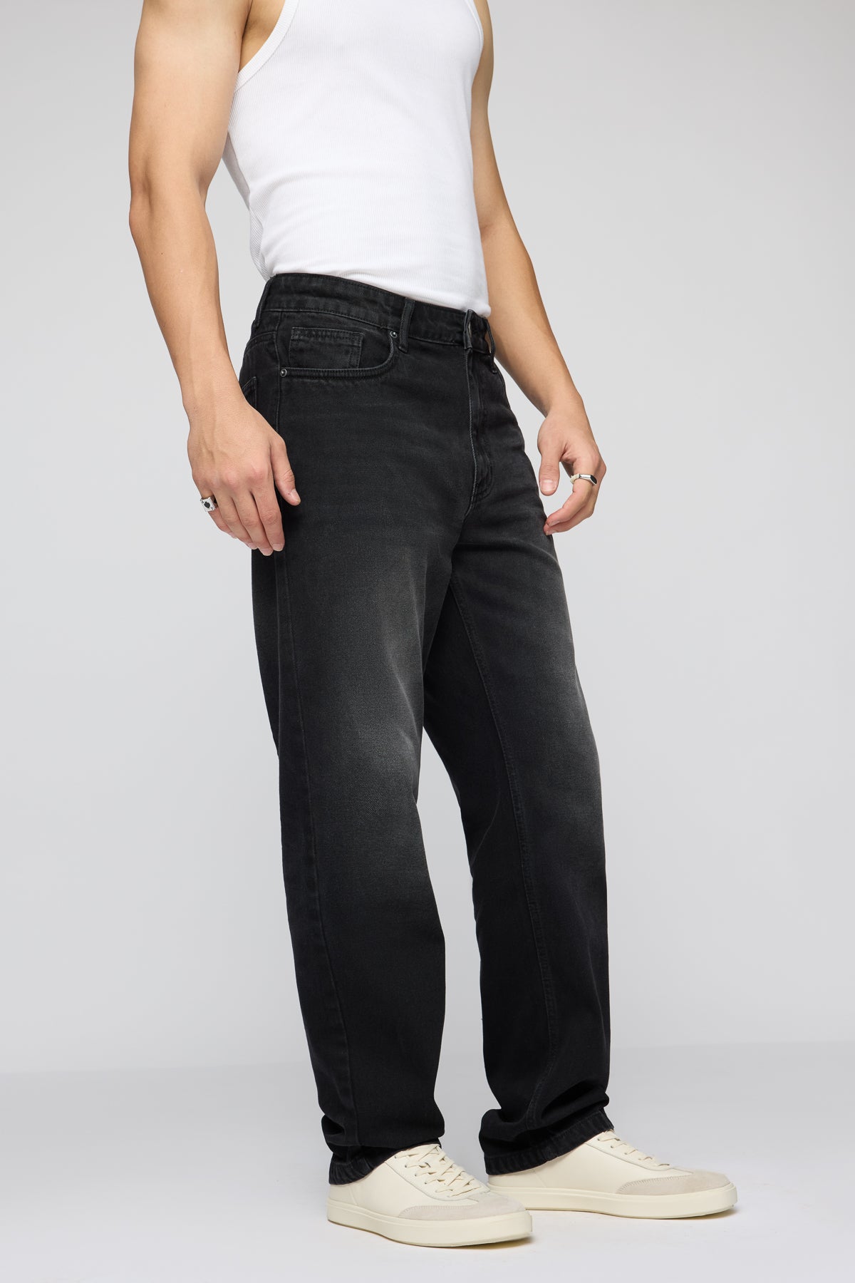 Gull Black Men's Straight Jeans