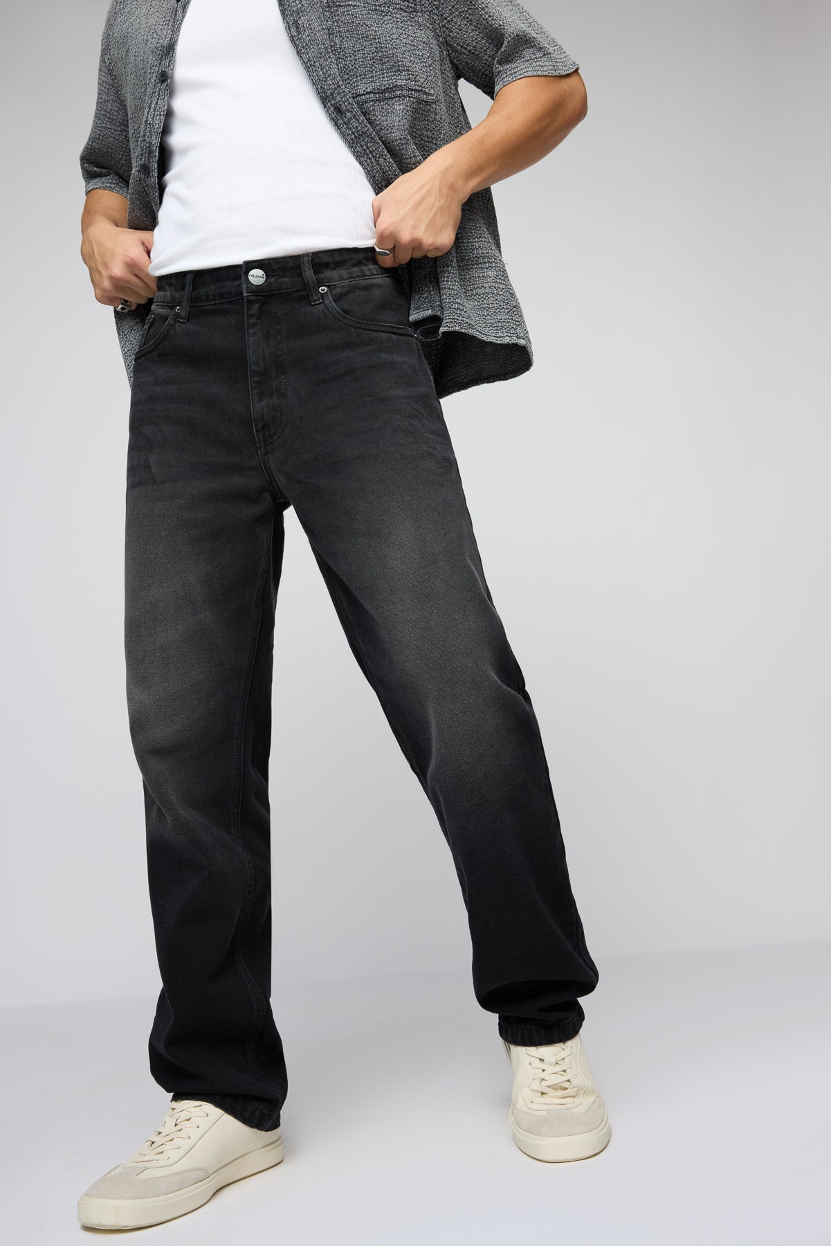 Gull Black Men's Straight Jeans