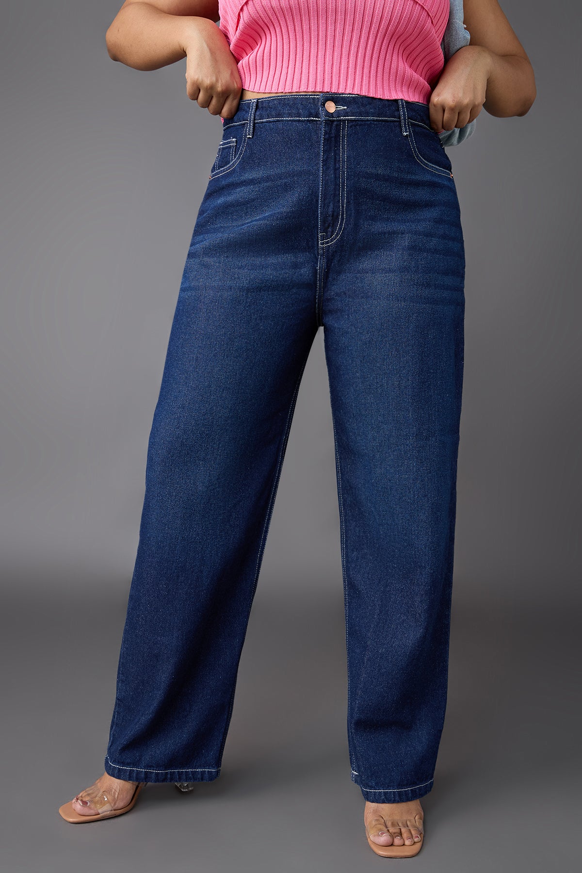 Curve Timeless Blue Straight Jeans