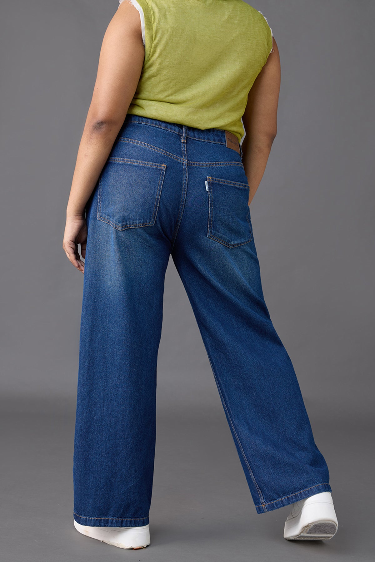 Curve Oceanic Blue Wide Jeans