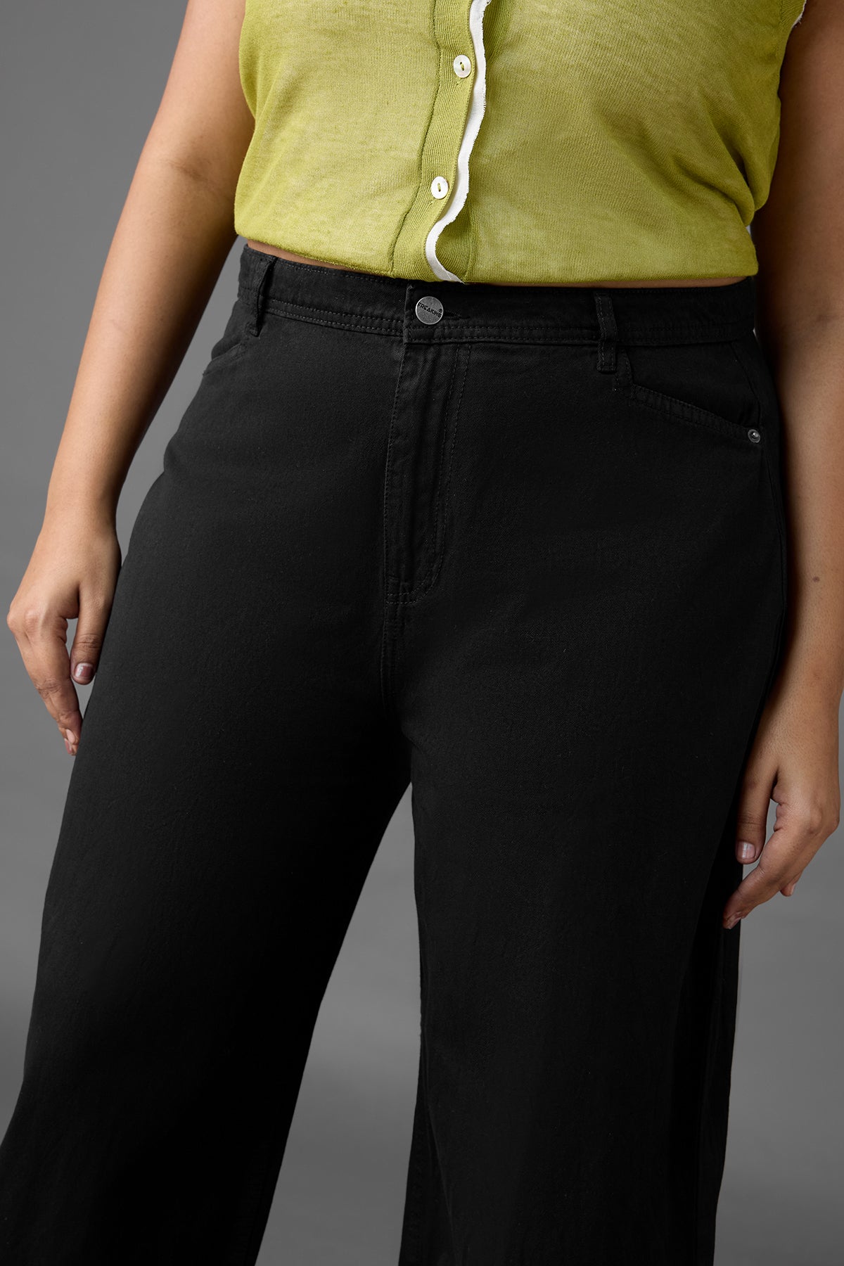 Curve Pitch Black Straight Jeans
