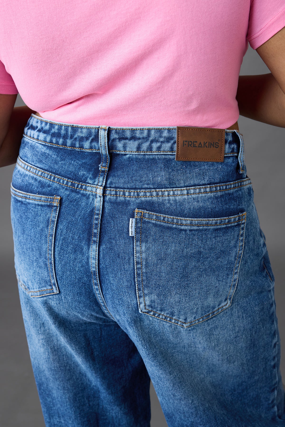 Curve Blue Slouchy Jeans