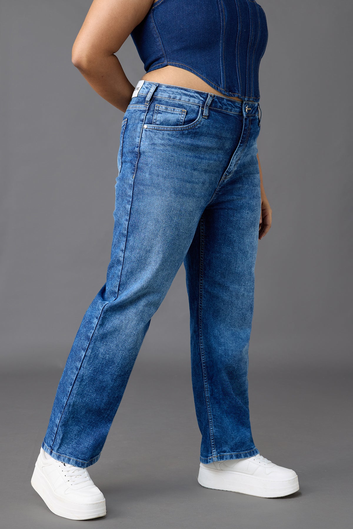 Curve Blue Maytime Straight Jeans