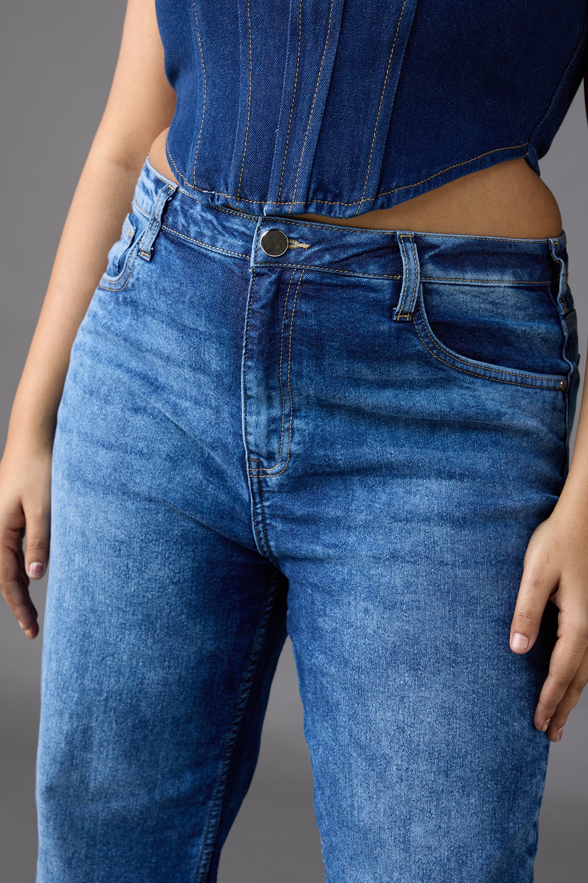 Curve Blue Maytime Straight Jeans