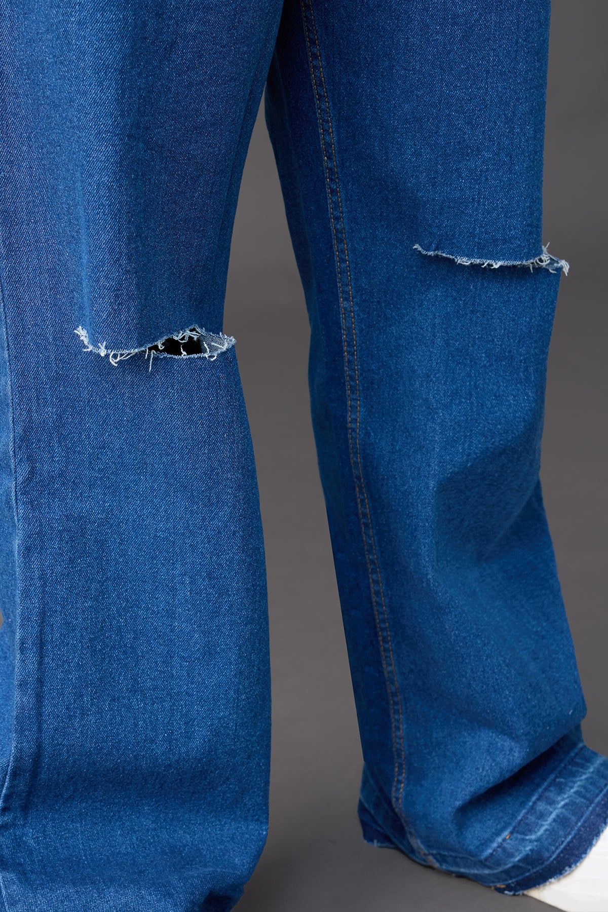 Curve Classic Throwback Blue Distressed Bootcut Jeans