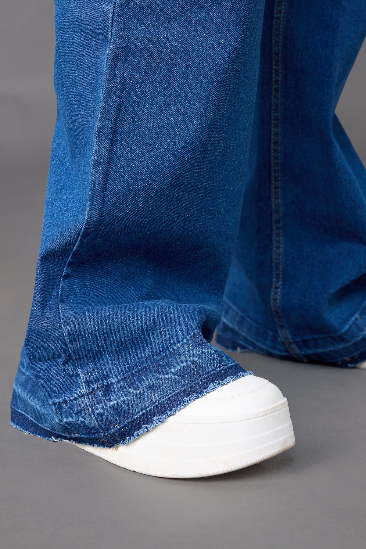 Curve Classic Throwback Blue Distressed Bootcut Jeans