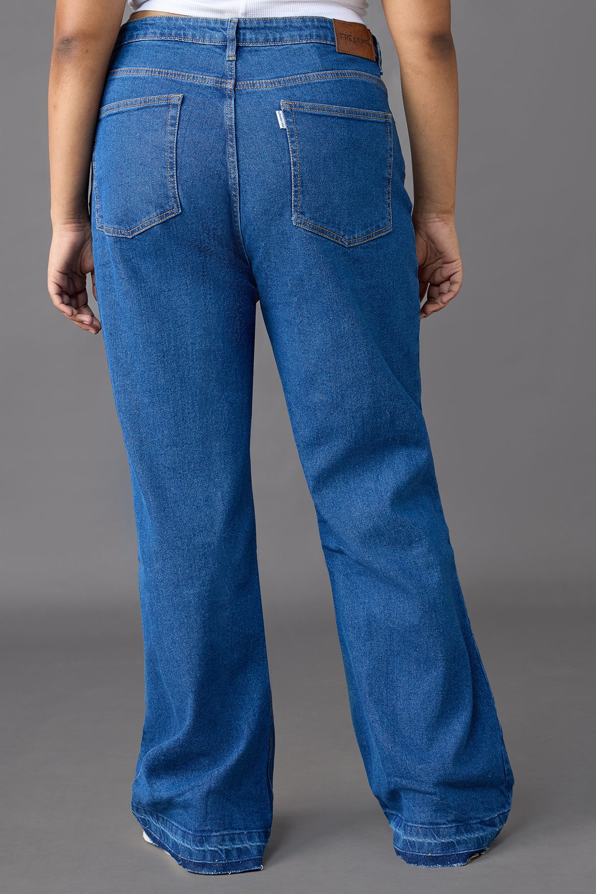 Curve Classic Throwback Blue Distressed Bootcut Jeans