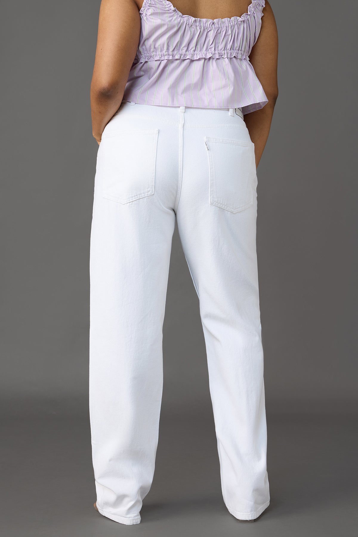 Curve Arctic White Slim Straight Jeans