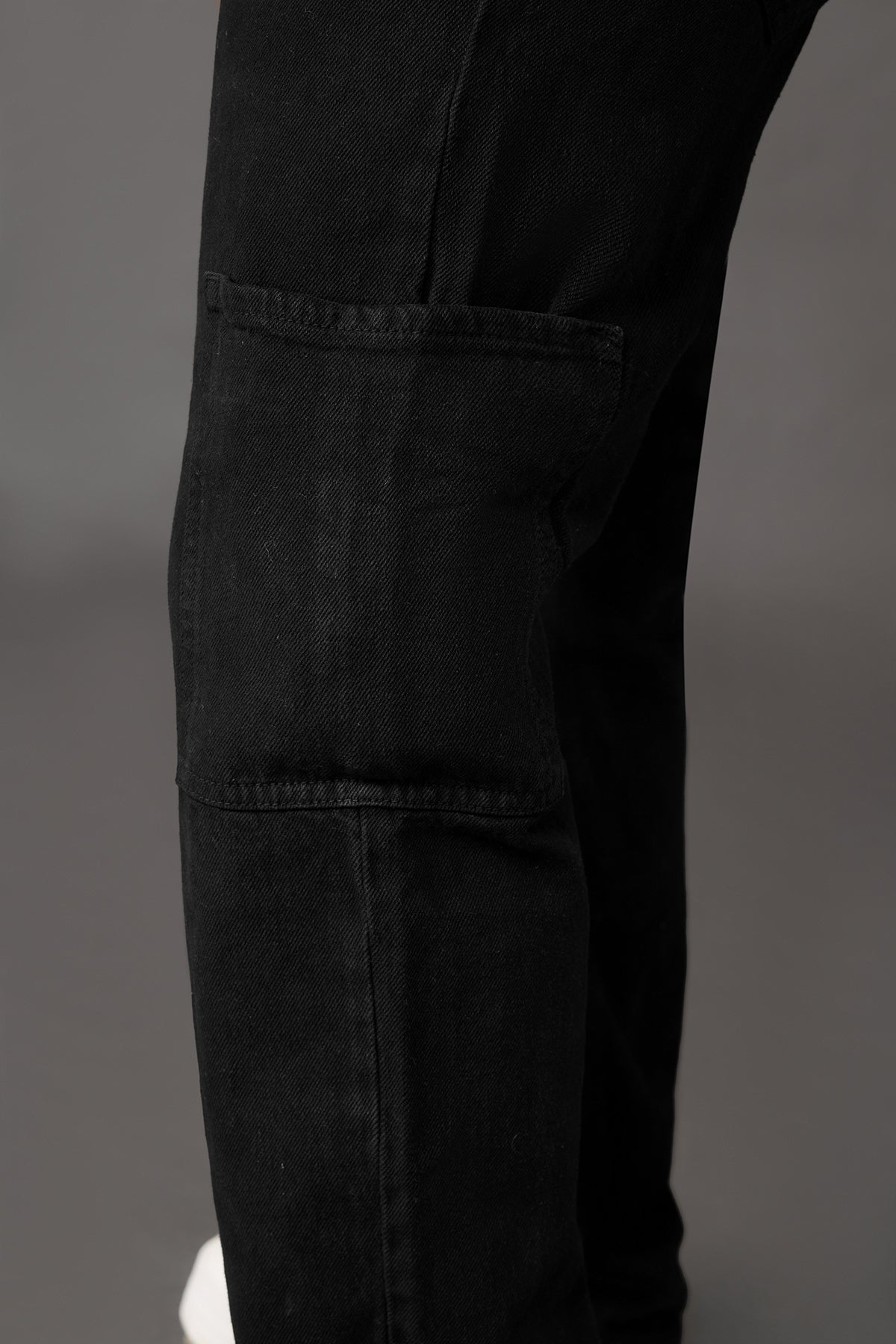 Curve Hourglass Black Straight Cargo Jeans