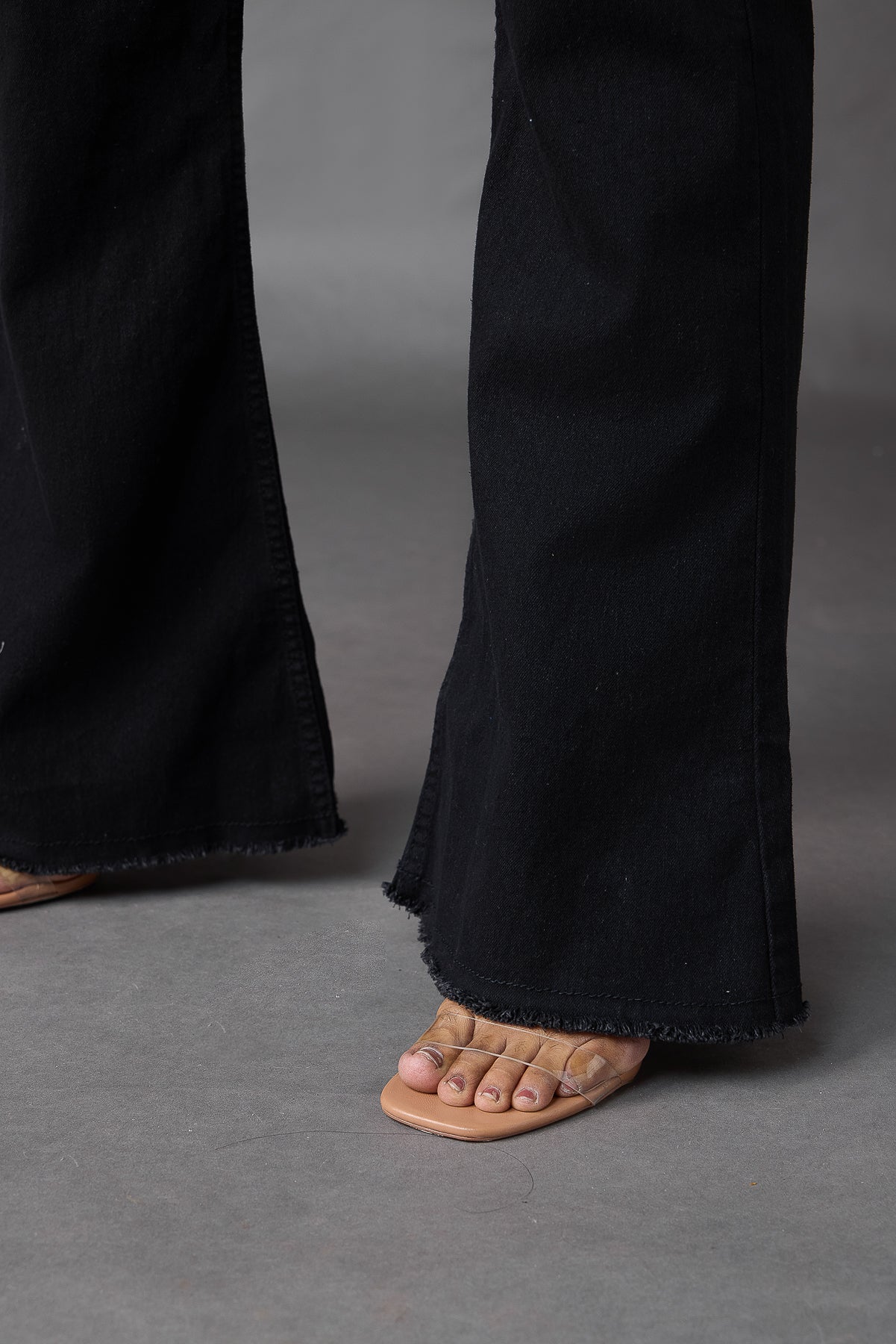 Curve Black High Waisted Slim Bootcut Jeans