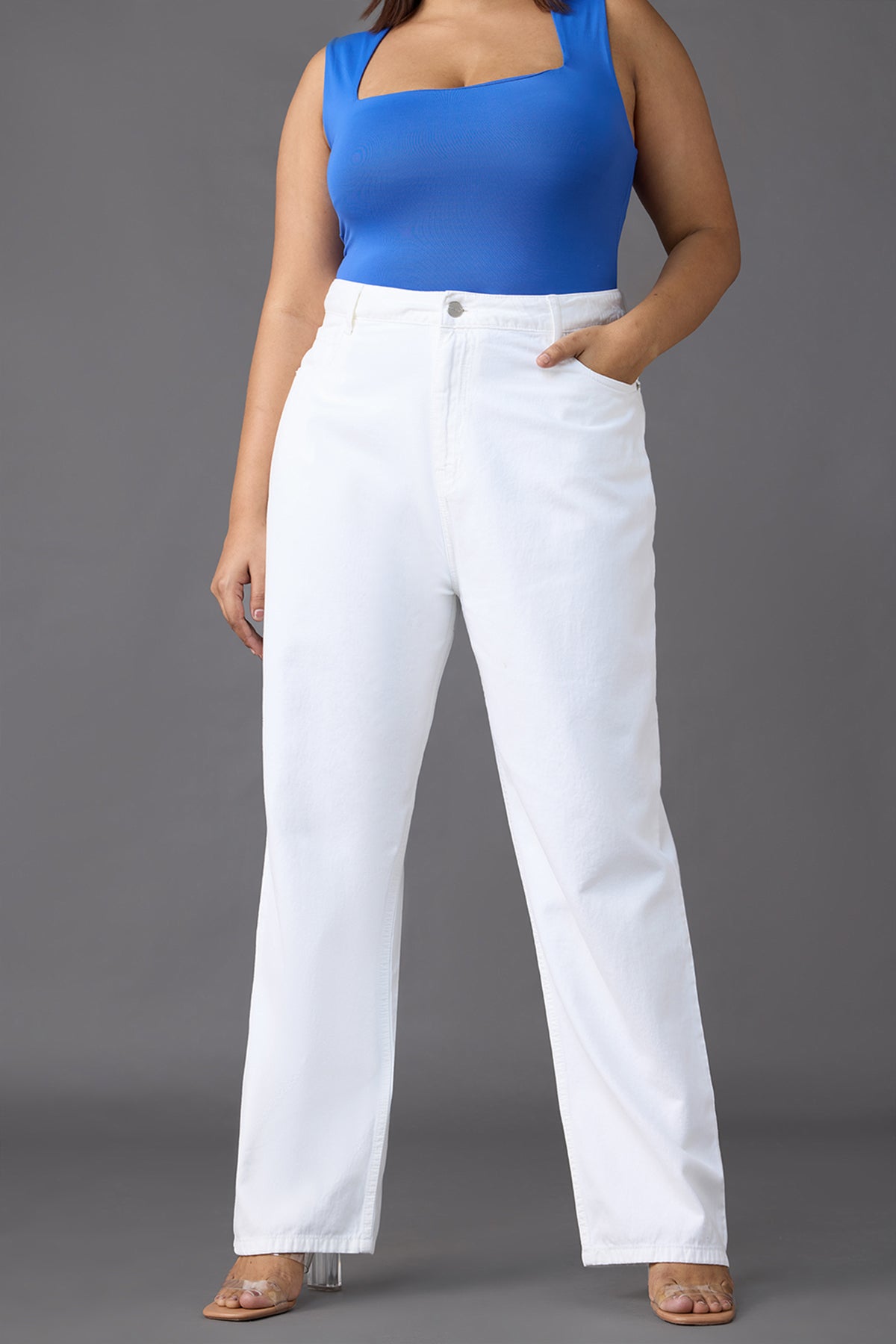 Curve Frosty Straight Jeans
