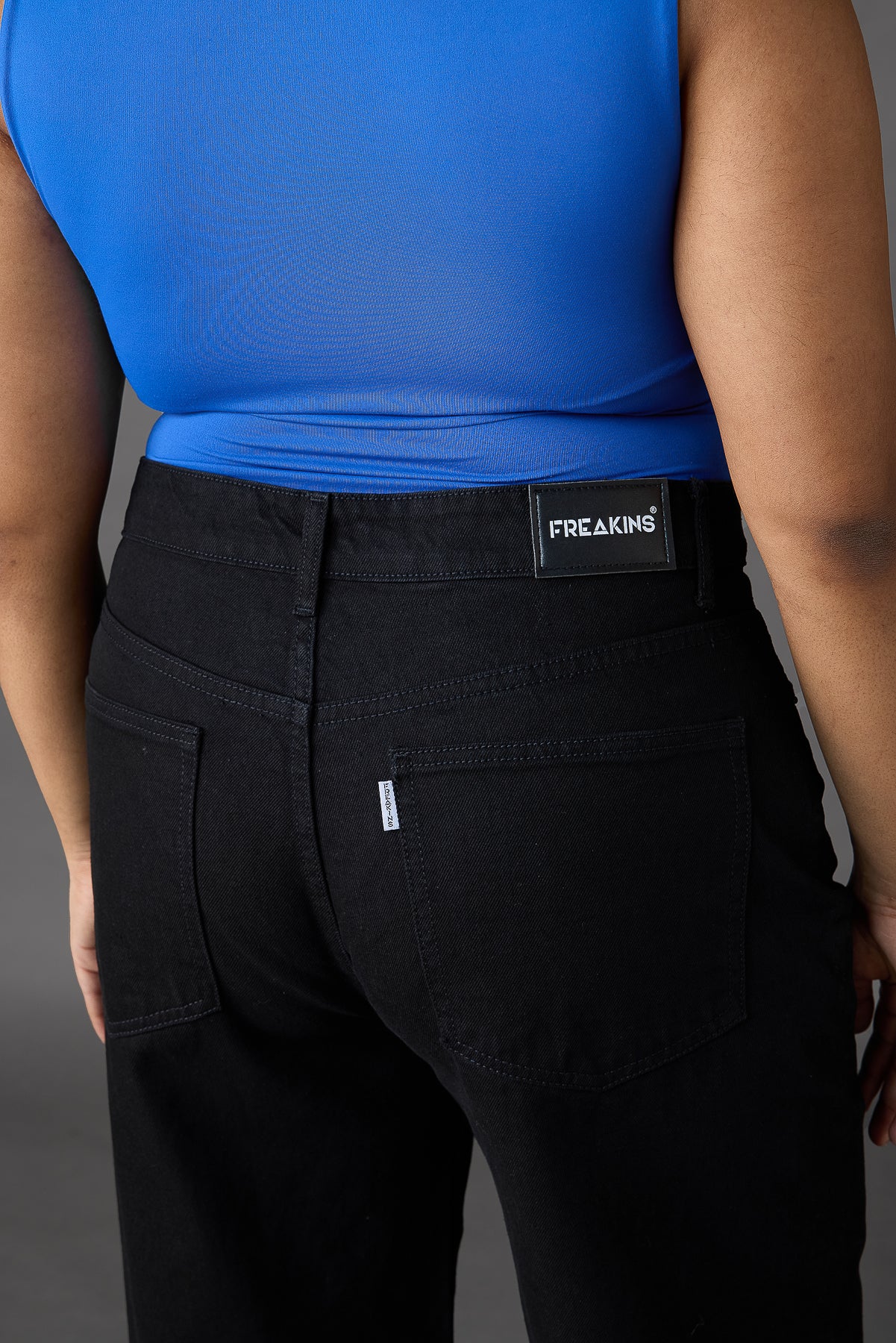 Curve Black Box Slit Wide Jeans