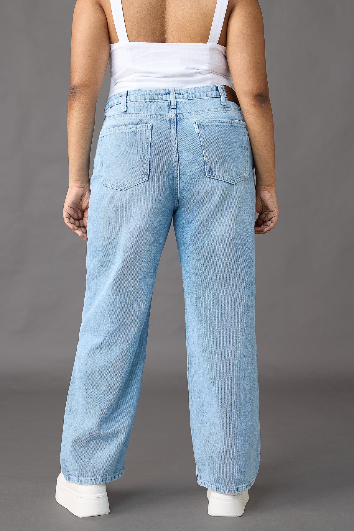 Curve Light Blue Straight Jeans