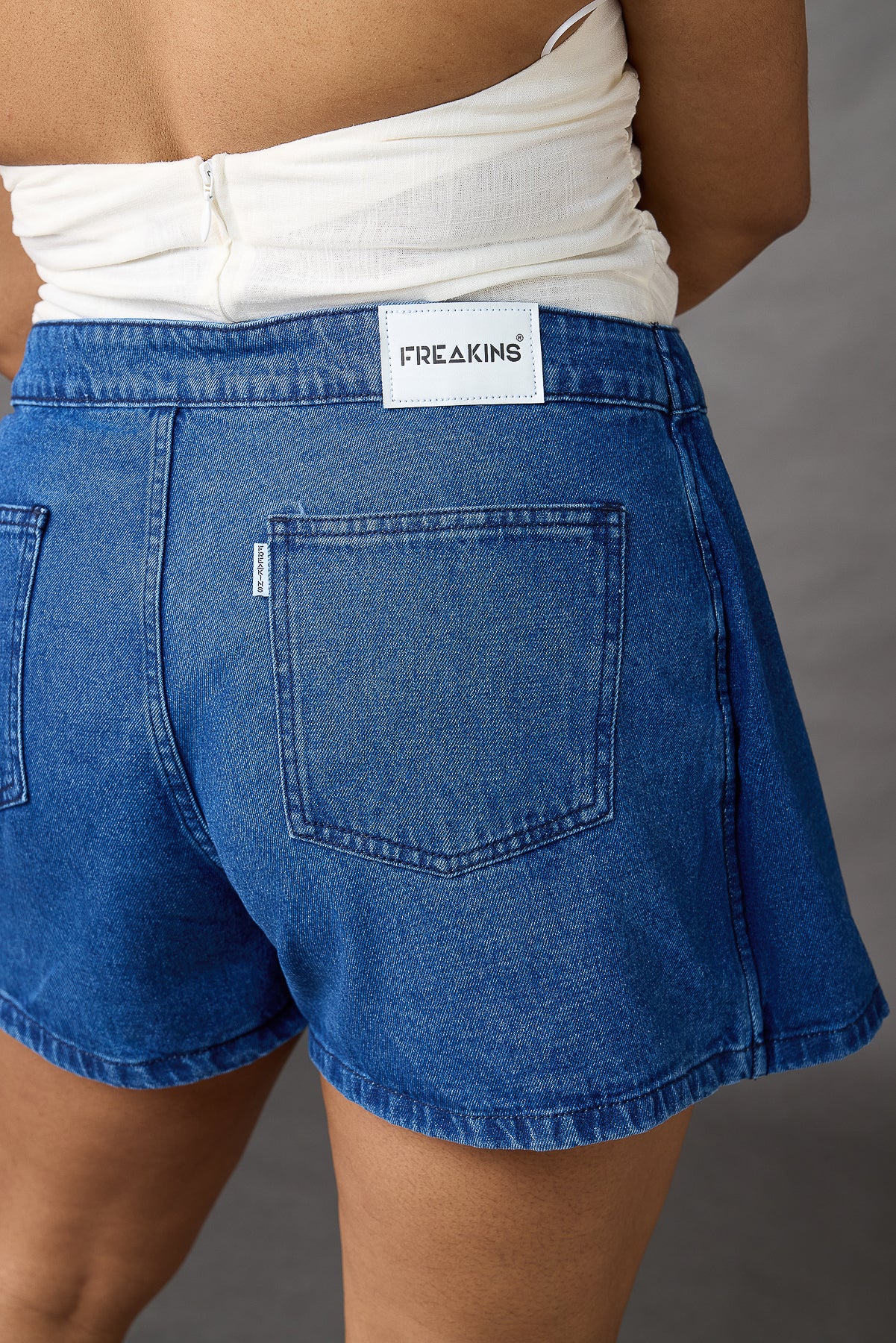 Curve Dark Blue Denim Skort
