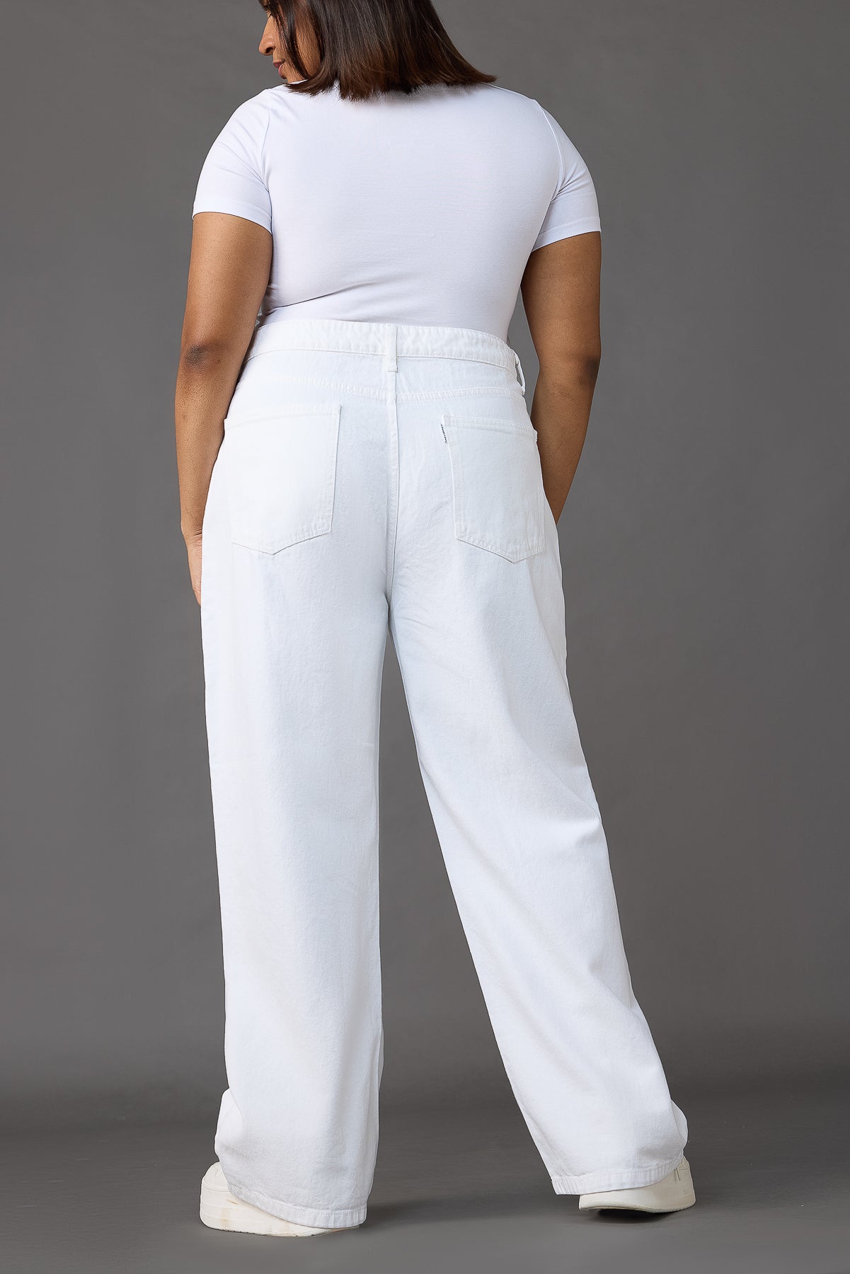 Curve Santorini Chic White Wide Jeans