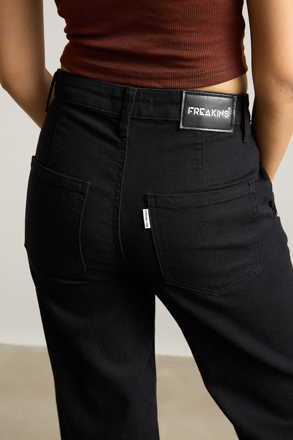 Jet Black Women's Wide Jeans