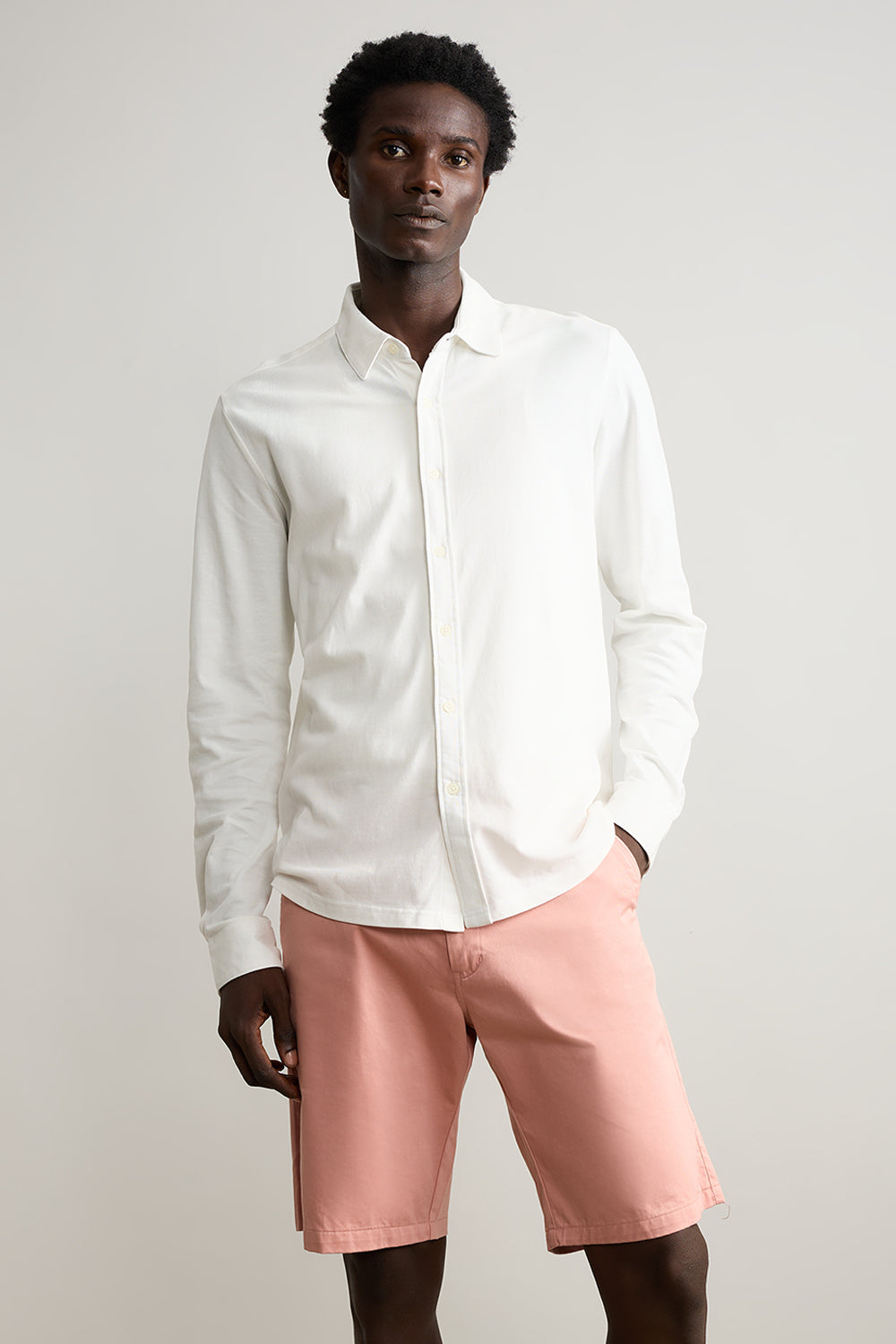 Classic Solid Men's Shirt - Cloud Dancer